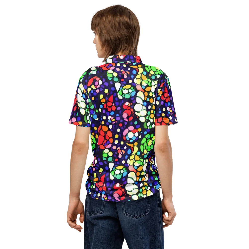 Bubble Fantasia on Men's Slim Fit Polo Shirt — Back