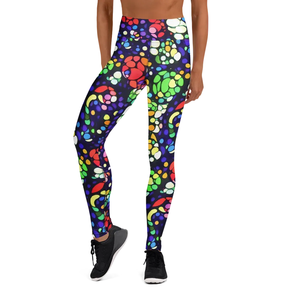 Bubble Fantasia on Yoga Leggings — Front