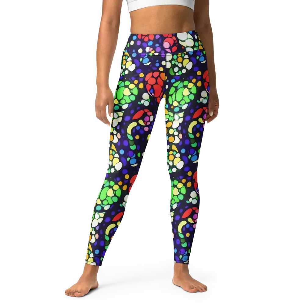 Bubble Fantasia on Yoga Leggings — Front