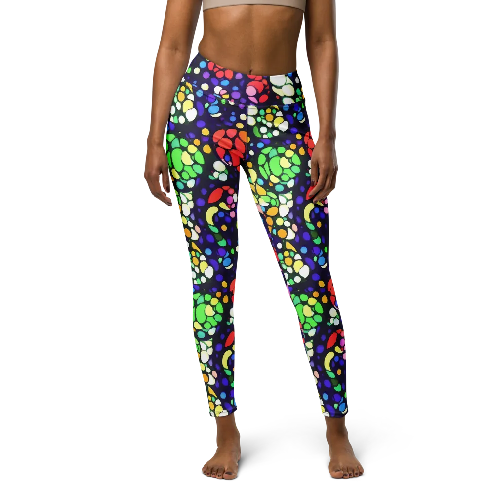 Bubble Fantasia on Yoga Leggings — Front