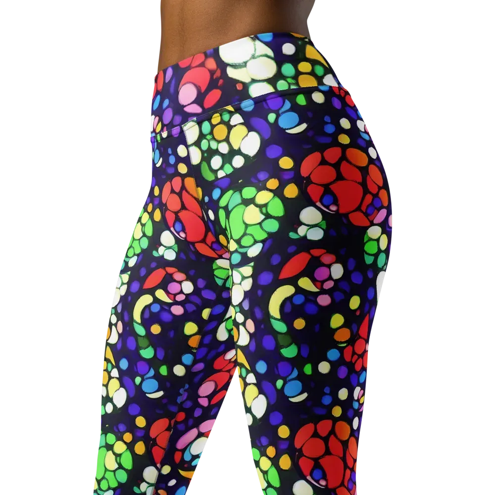 Bubble Fantasia on Yoga Leggings — Left Front