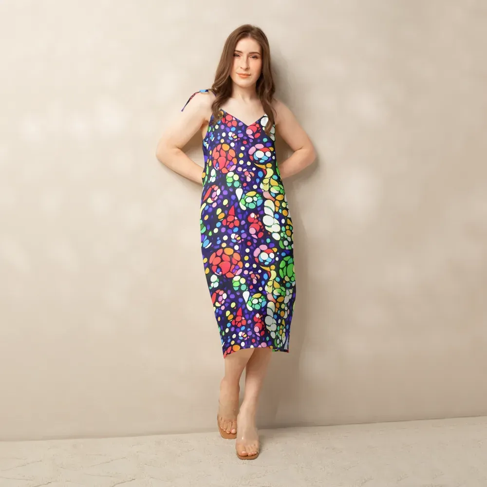 Bubble Fantasia on Slip Dress — Front
