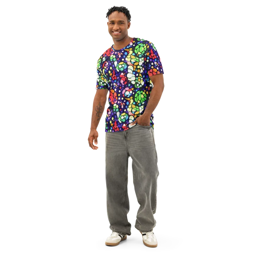 Bubble Fantasia on Men's Cotton Crew Neck T-Shirt — Front