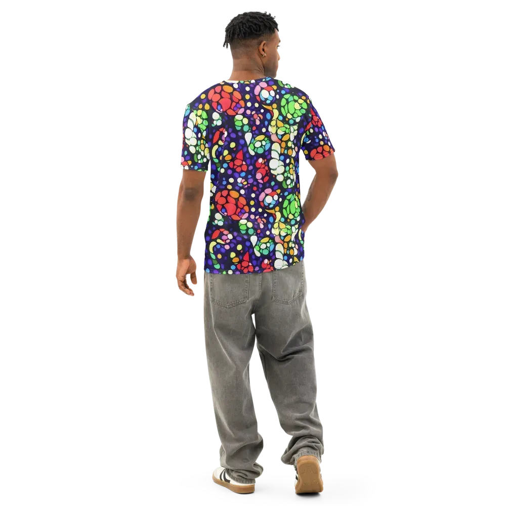 Bubble Fantasia on Men's Cotton Crew Neck T-Shirt — Back