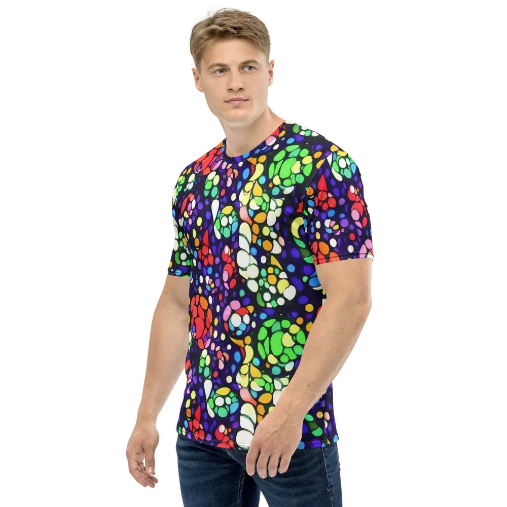 Bubble Fantasia on Men's Crew Neck T-Shirt — Left