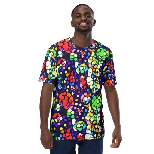 Bubble Fantasia on a Men's Crew Neck T-Shirt