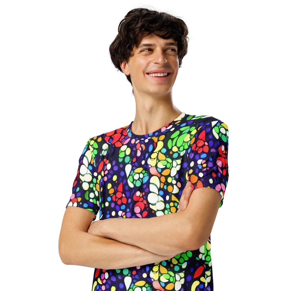 Bubble Fantasia on Men's Crew Neck T-Shirt — Left Front