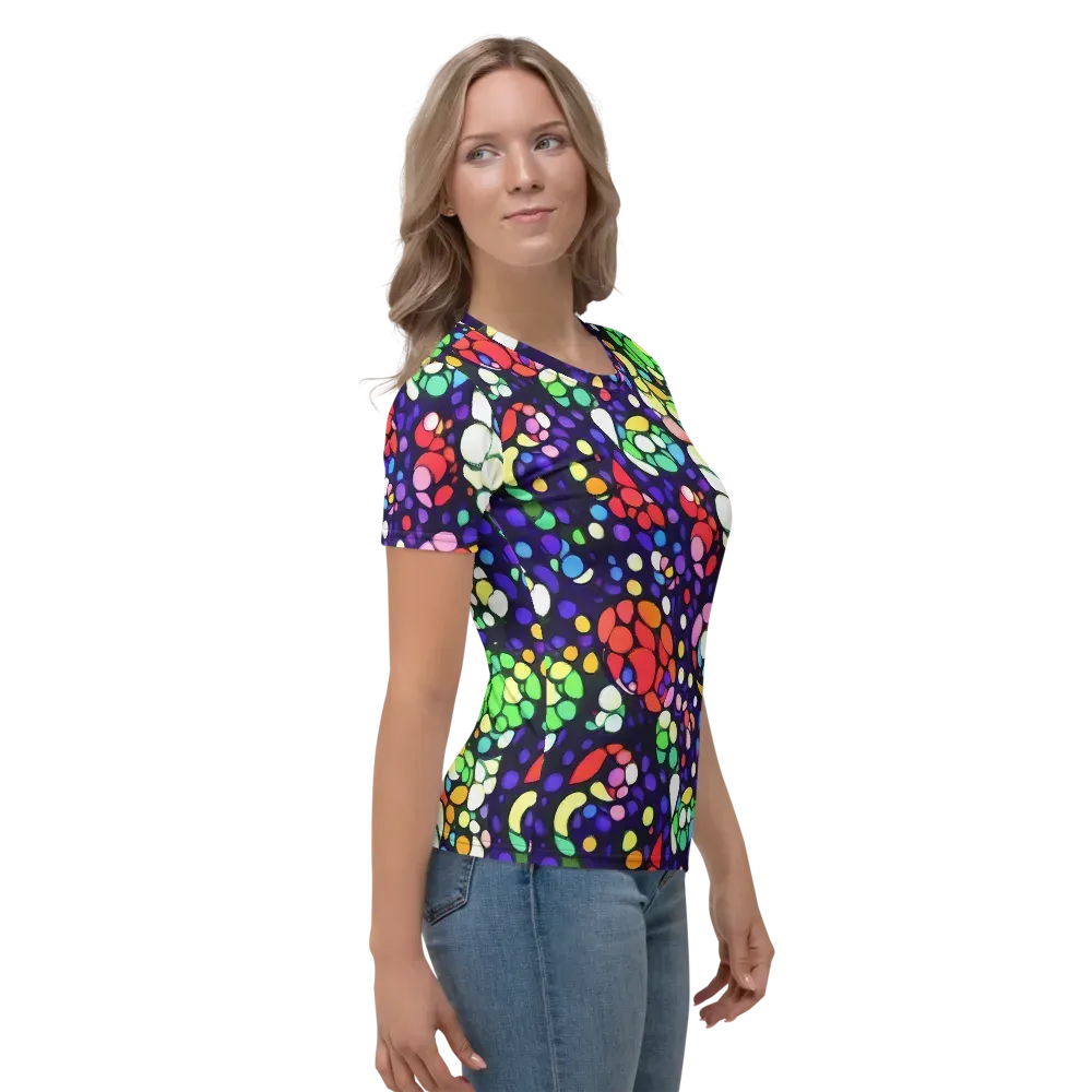 Bubble Fantasia on Women's Crew Neck T-Shirt — Right