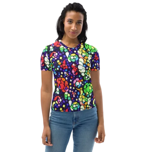 Bubble Fantasia on a Women's Crew Neck T-Shirt