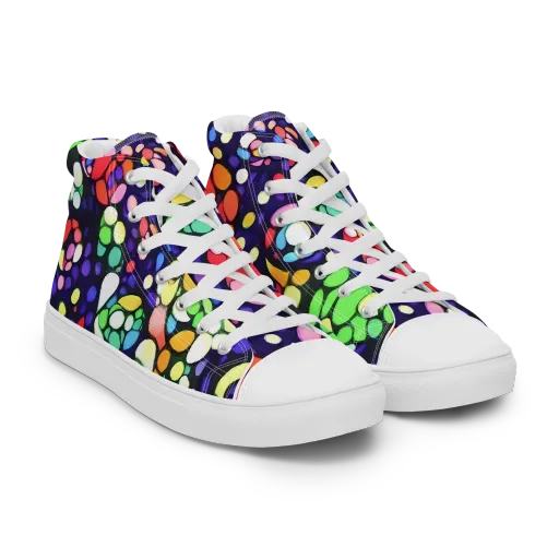 Bubble Fantasia on a Women's High Top Canvas Shoes