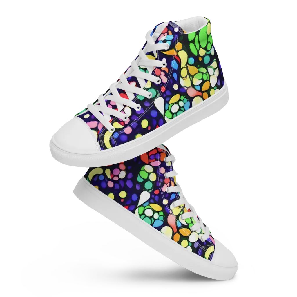 Bubble Fantasia on Women's High Top Canvas Shoes — Front