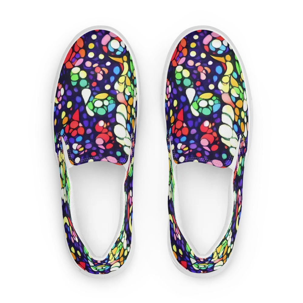 Bubble Fantasia on Men's Slip-On Canvas Shoes — Front