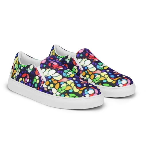 Bubble Fantasia on a Men's Slip-On Canvas Shoes