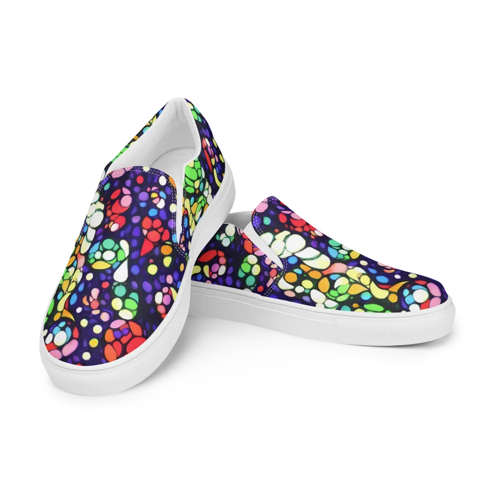 Bubble Fantasia on Men's Slip-On Canvas Shoes — Left Front