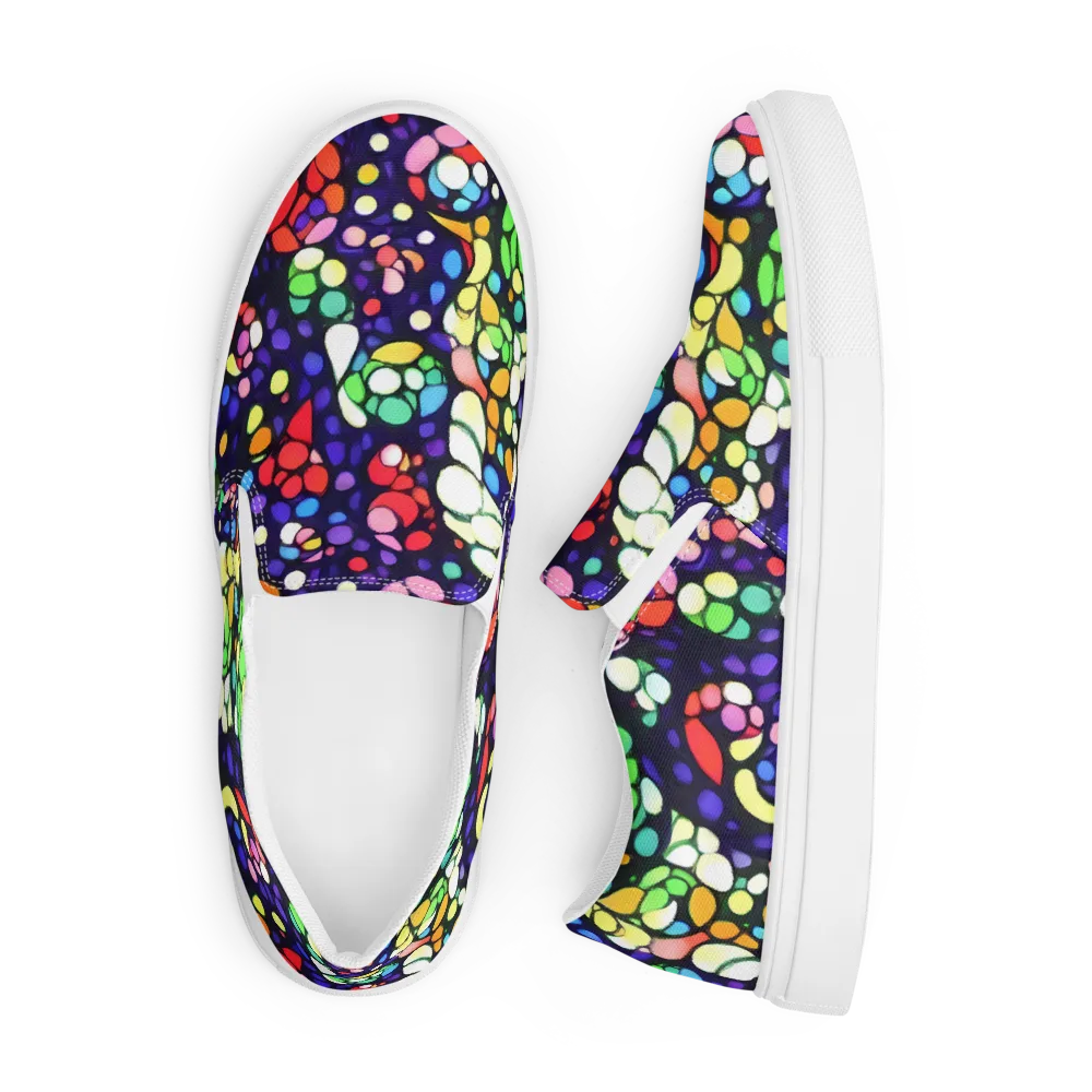 Bubble Fantasia on Men's Slip-On Canvas Shoes — Front