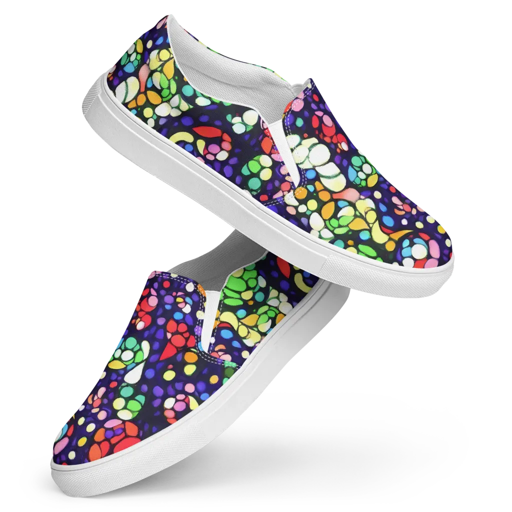 Bubble Fantasia on Women's Slip-On Canvas Shoes — Front