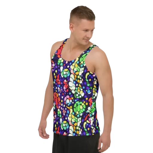 Bubble Fantasia on a Men's Tank Top