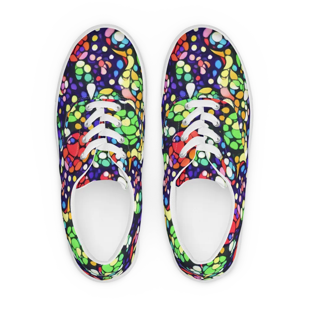 Bubble Fantasia on Men's Lace-Up Canvas Shoes — Front