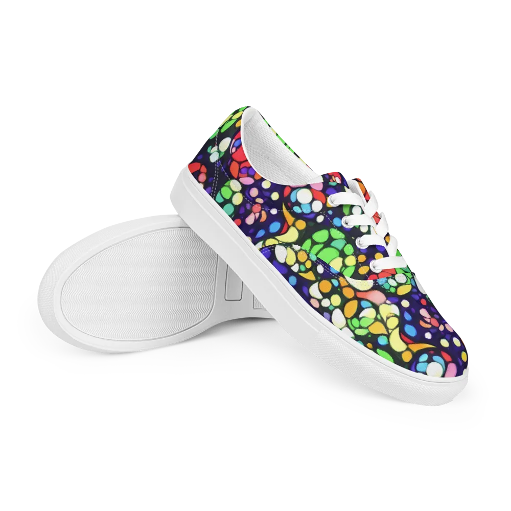 Bubble Fantasia on Men's Lace-Up Canvas Shoes — Right Front