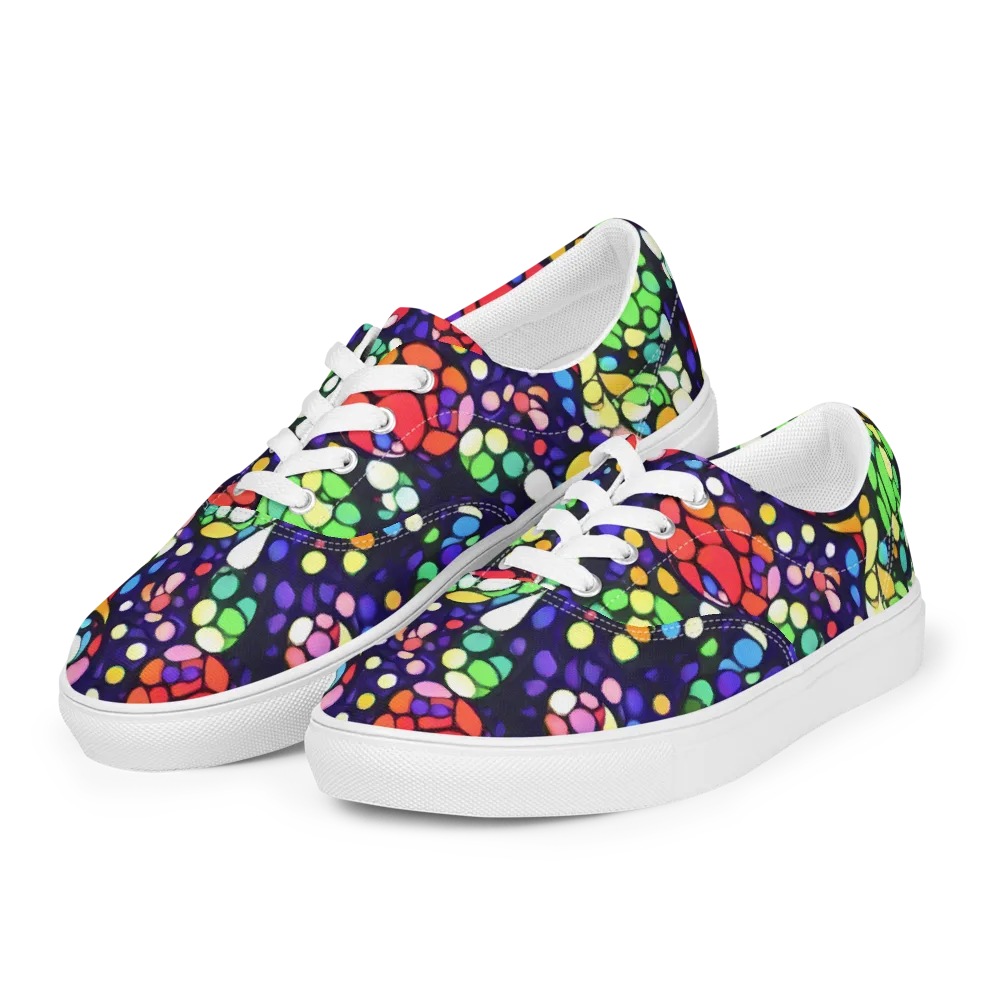 Bubble Fantasia on Men's Lace-Up Canvas Shoes — Left Front