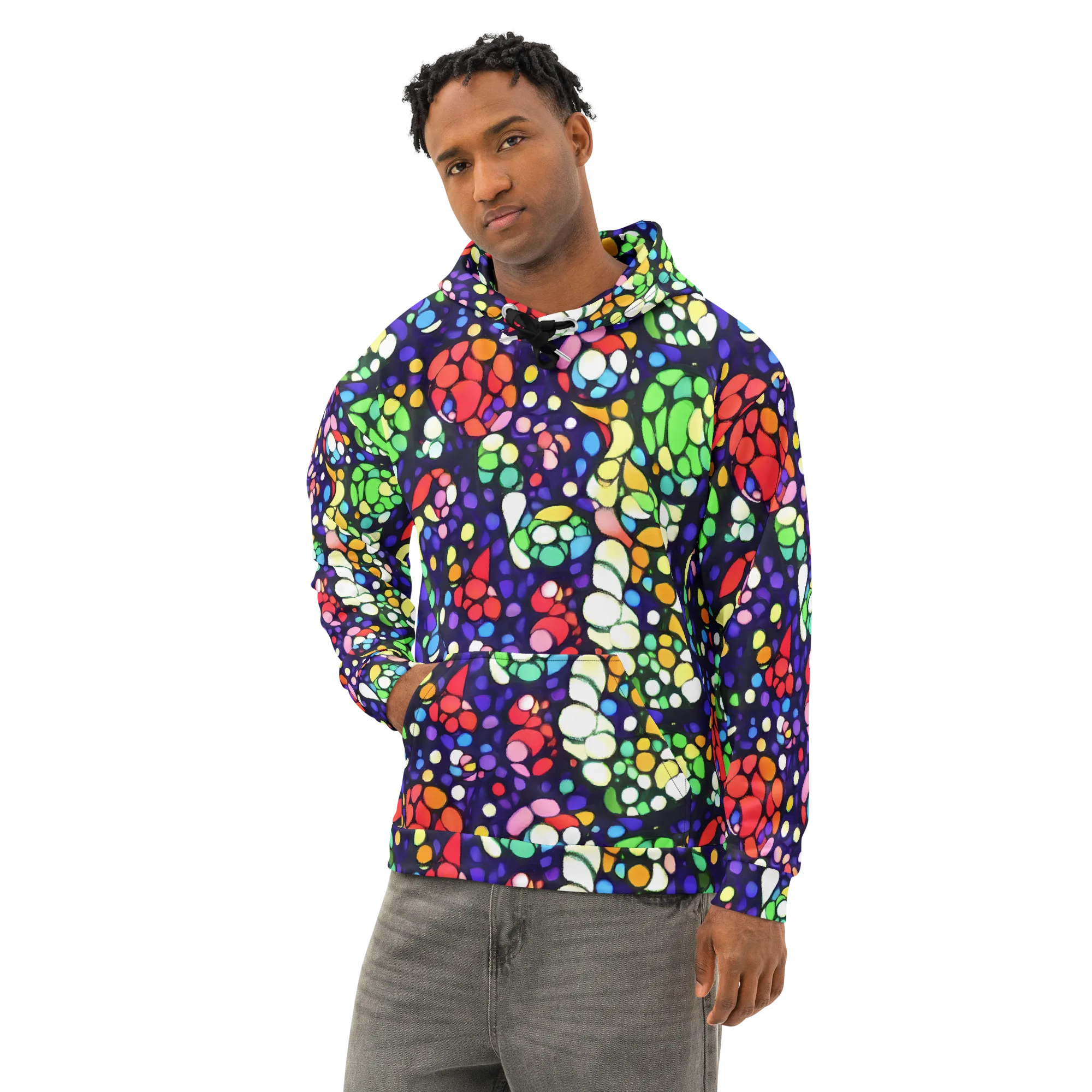Bubble Fantasia on Cotton Hoodie — Left Front