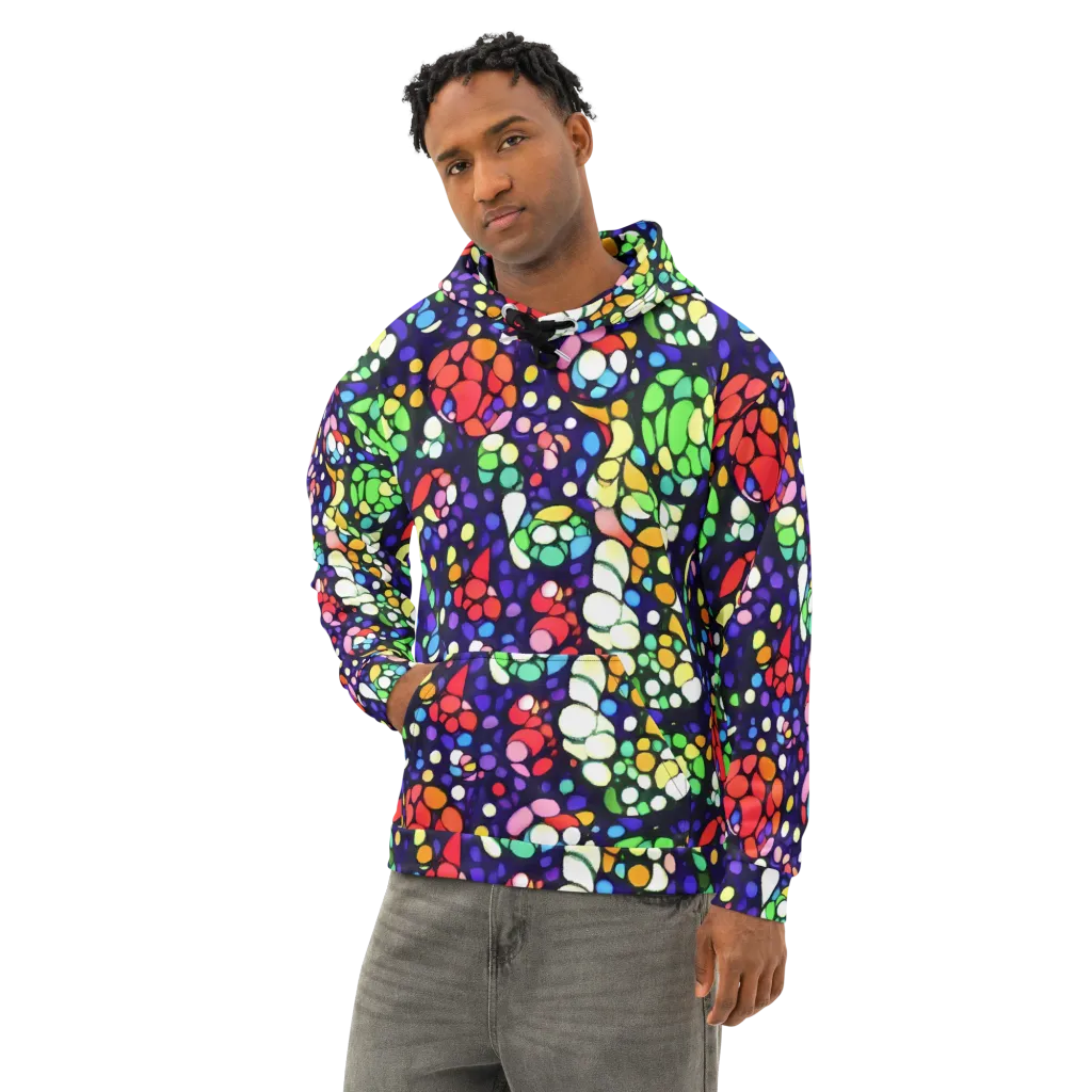 Bubble Fantasia on Cotton Hoodie — Left Front
