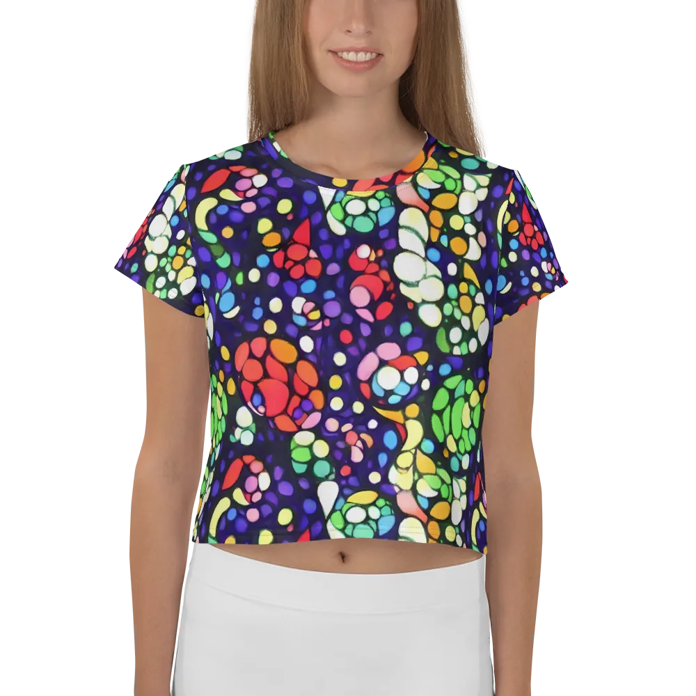 Bubble Fantasia on Crop Tee — Front
