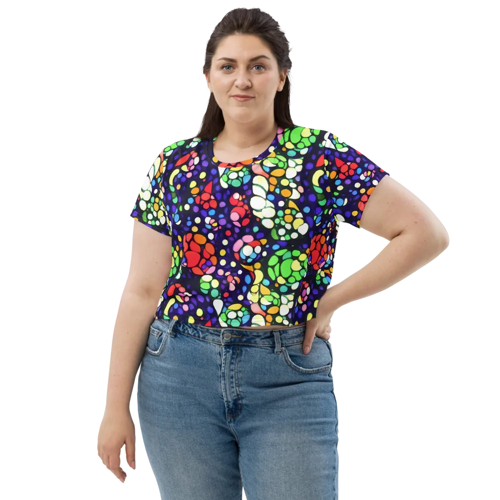 Bubble Fantasia on Crop Tee — Front