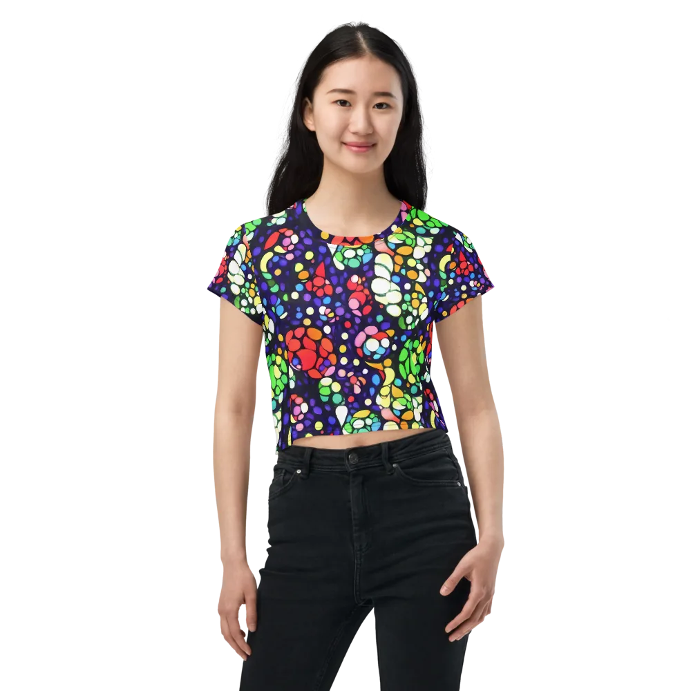 Bubble Fantasia on Crop Tee — Front