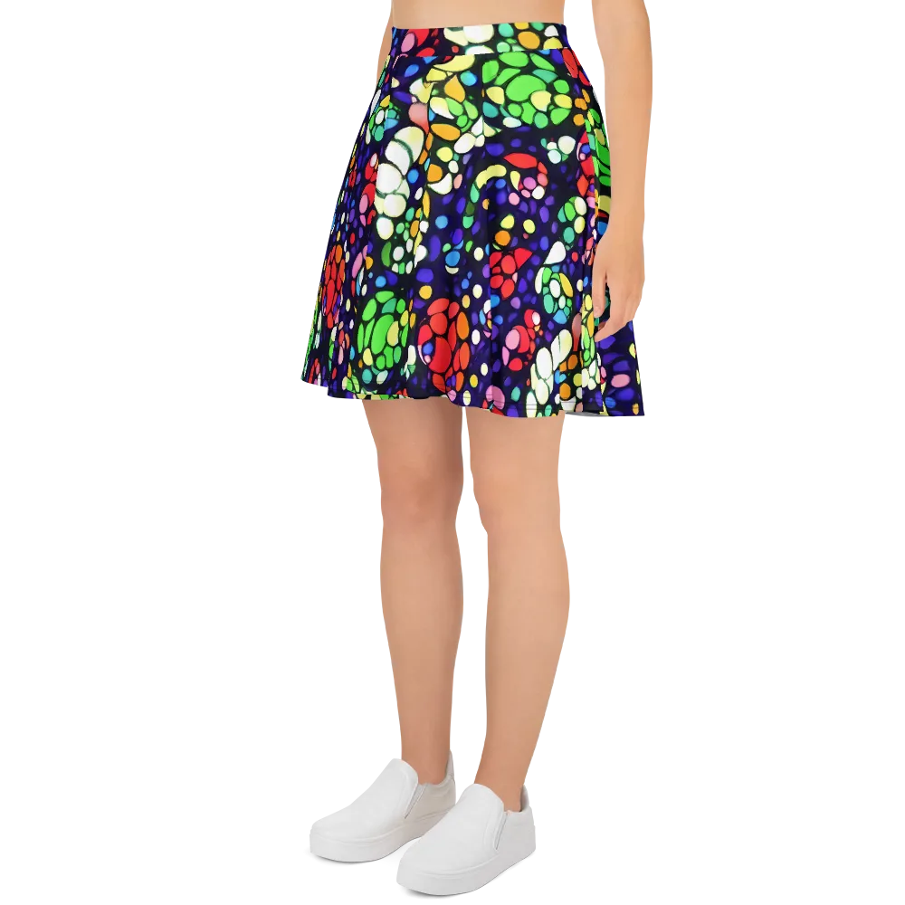Bubble Fantasia on Skater Skirt — Left