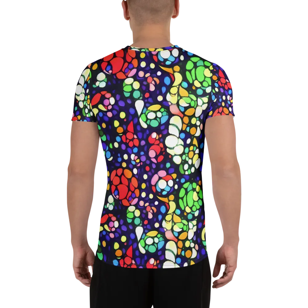 Bubble Fantasia on Men's Athletic T-Shirt — Back
