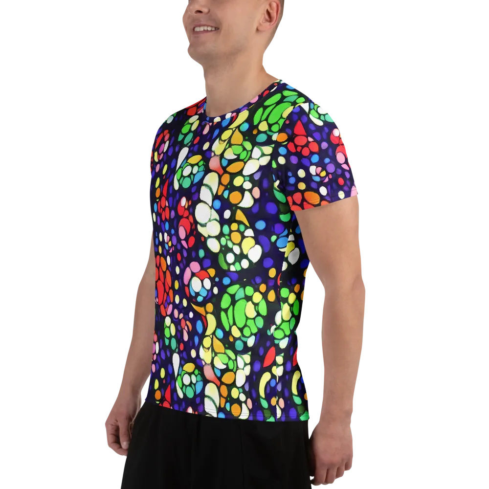 Bubble Fantasia on Men's Athletic T-Shirt — Left