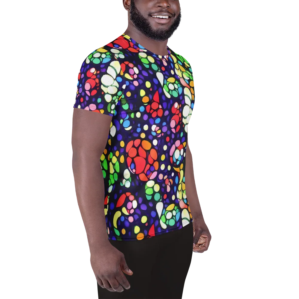 Bubble Fantasia on Men's Athletic T-Shirt — Right
