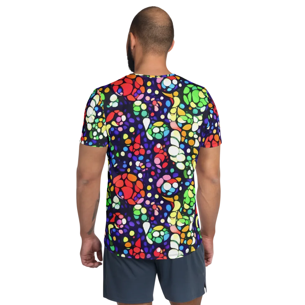 Bubble Fantasia on Men's Athletic T-Shirt — Back
