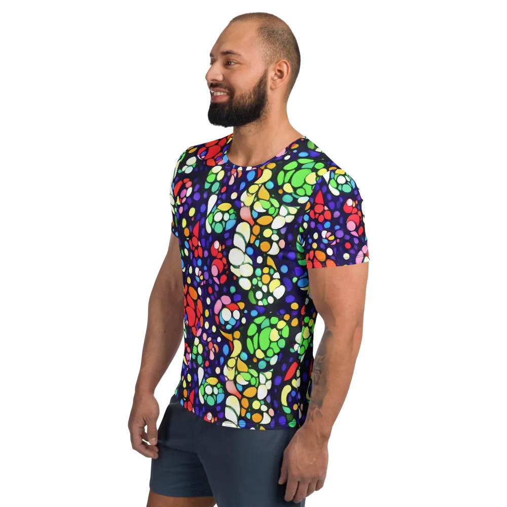 Bubble Fantasia on Men's Athletic T-Shirt — Left
