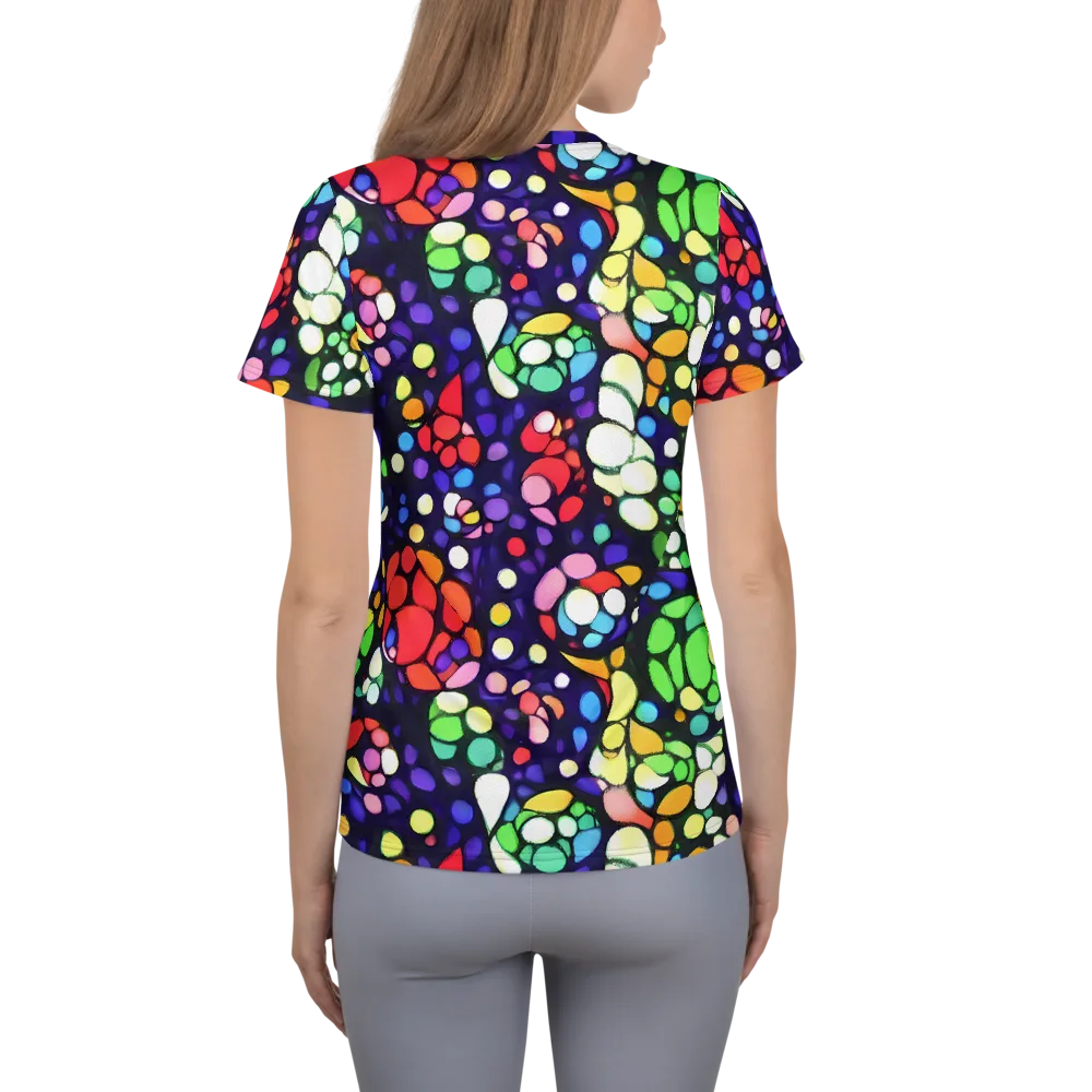 Bubble Fantasia on Women's Athletic T-Shirt — Back