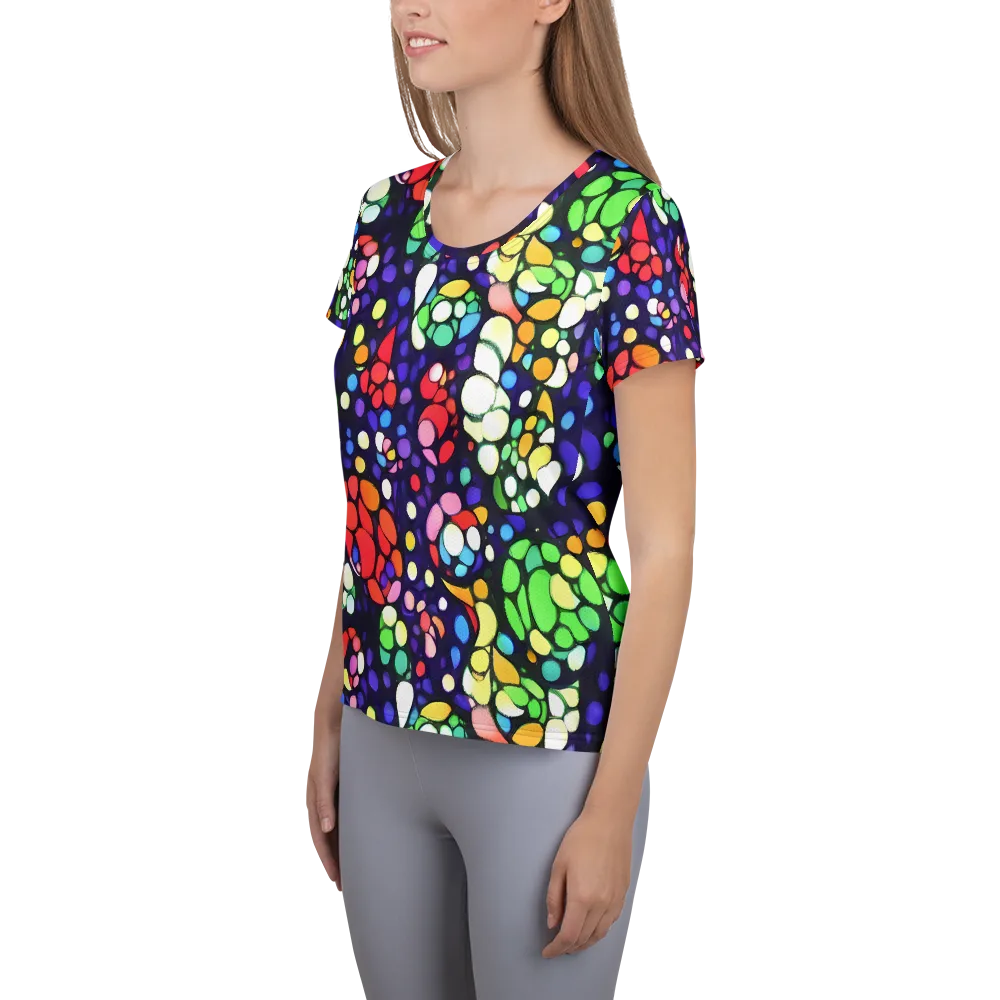 Bubble Fantasia on Women's Athletic T-Shirt — Left