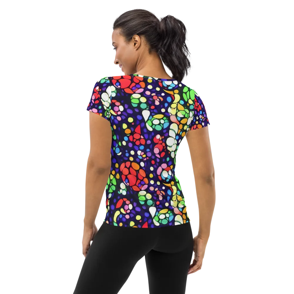 Bubble Fantasia on Women's Athletic T-Shirt — Back