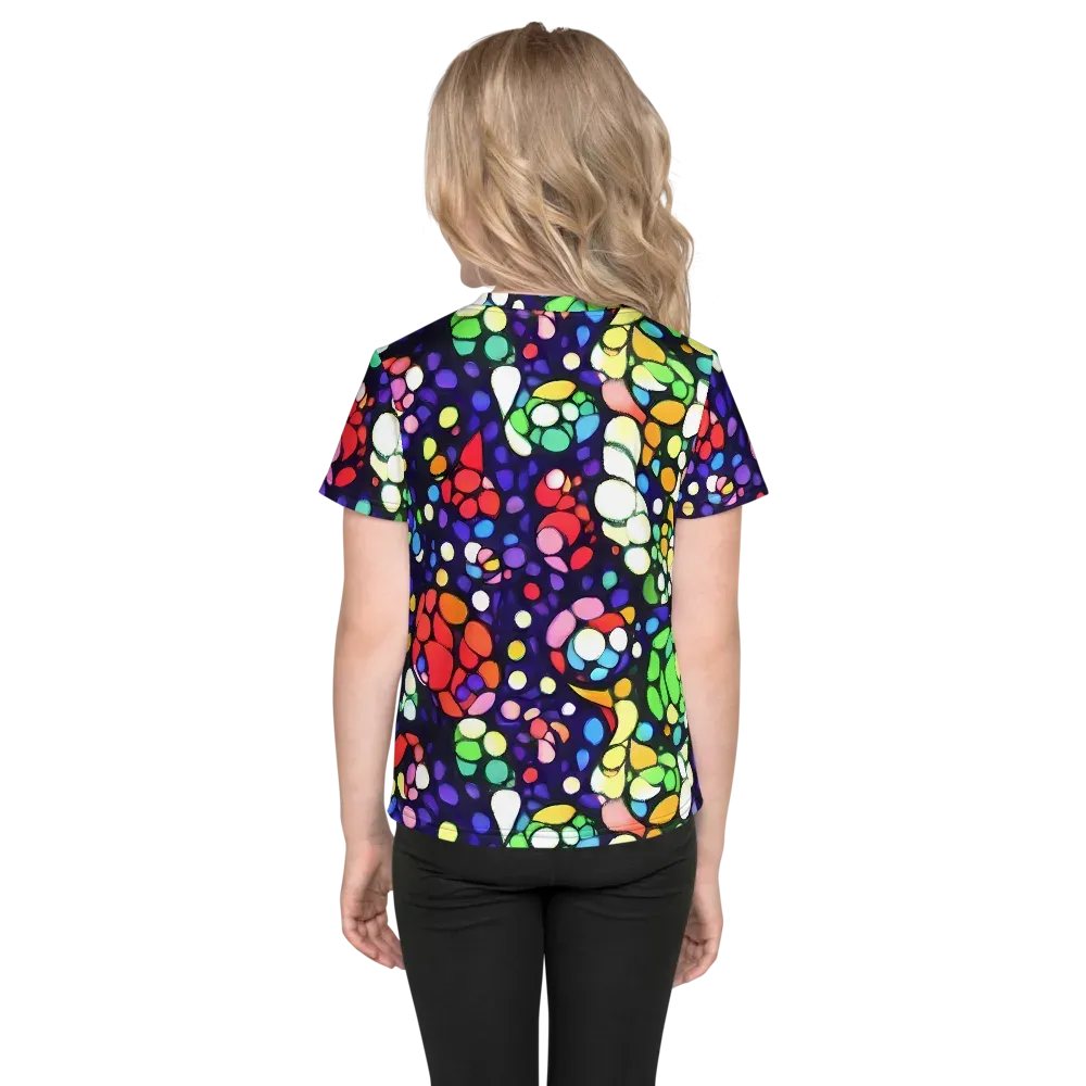 Bubble Fantasia on Kids Crew Neck T-Shirt — Back