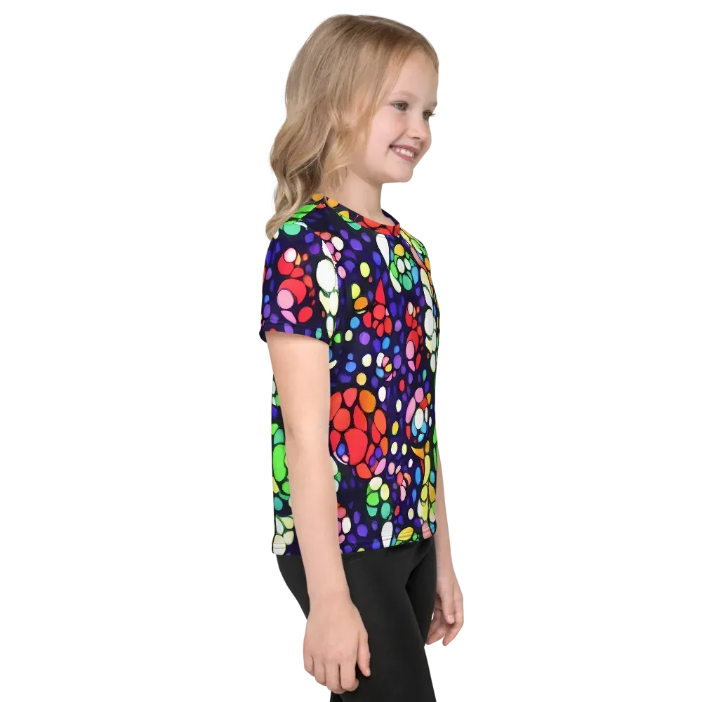 Bubble Fantasia on Kids Crew Neck T-Shirt — Right