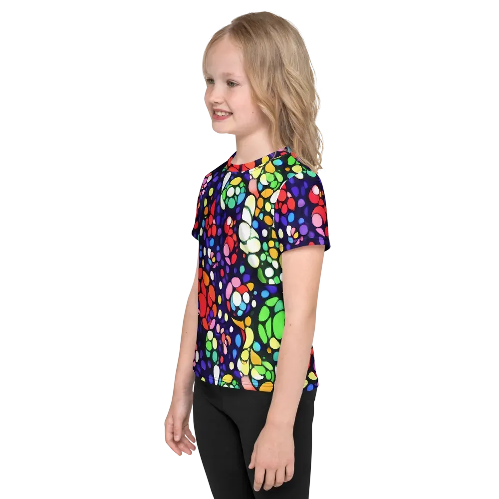 Bubble Fantasia on Kids Crew Neck T-Shirt — Left