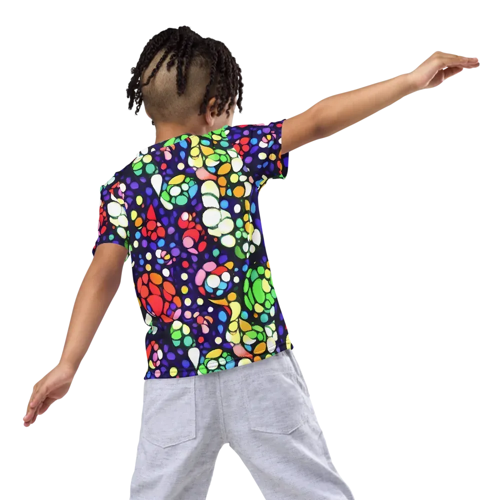 Bubble Fantasia on Kids Crew Neck T-Shirt — Back