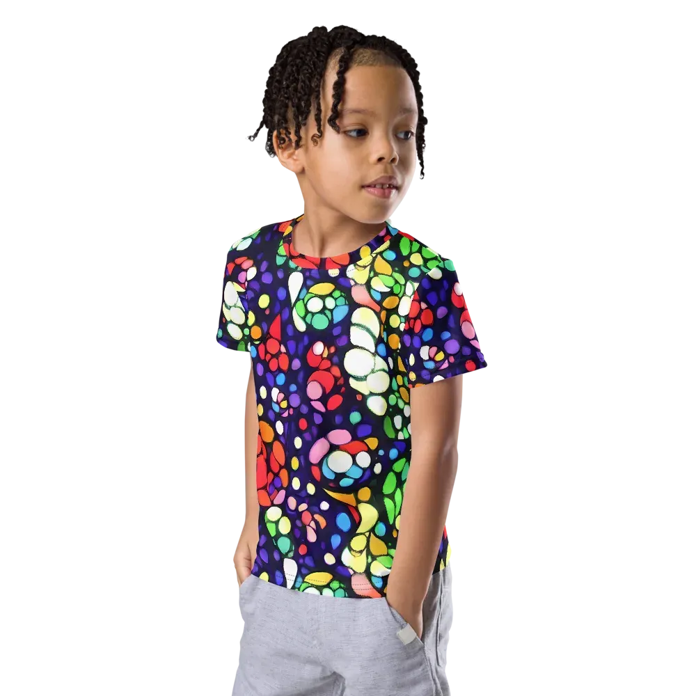Bubble Fantasia on Kids Crew Neck T-Shirt — Left Front