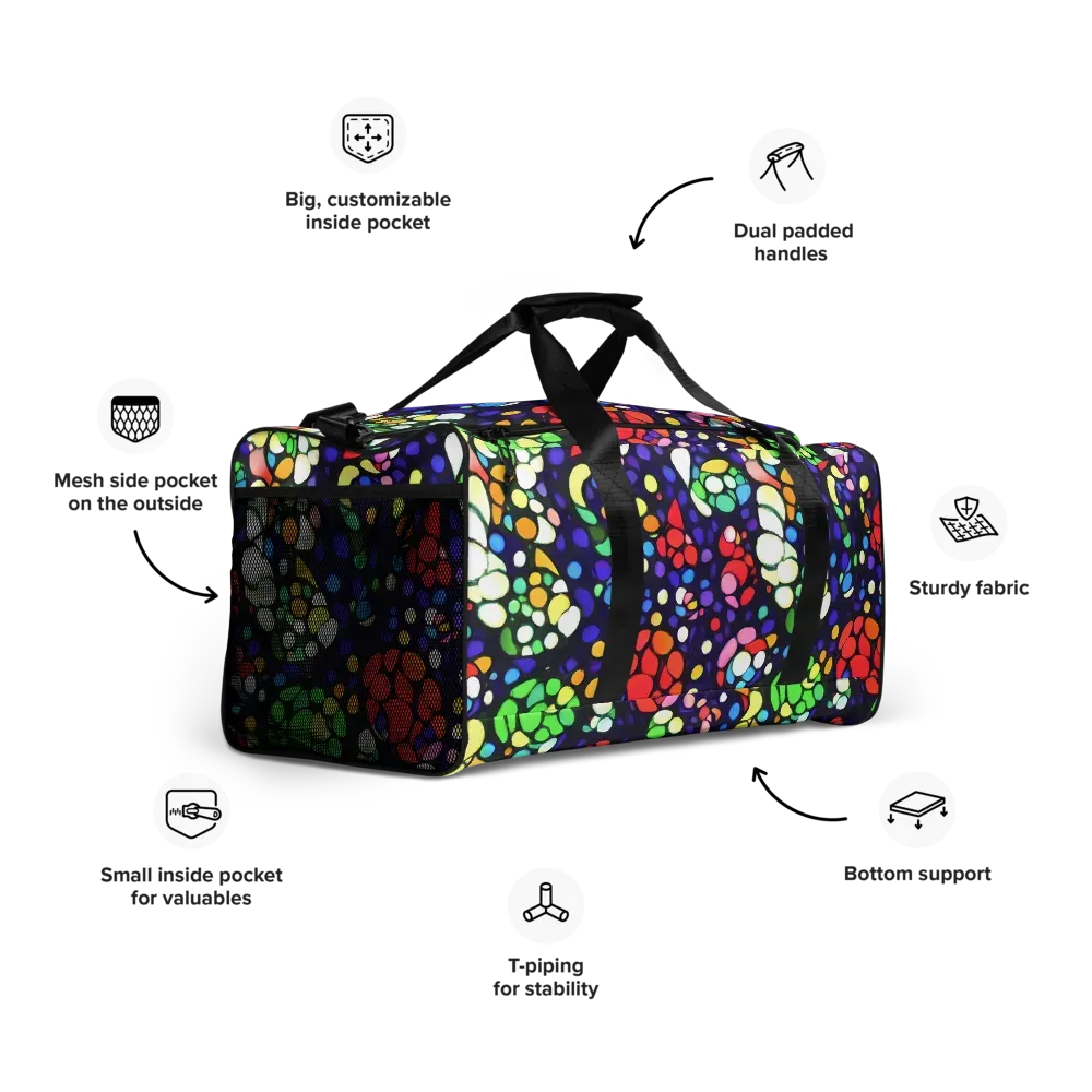 Bubble Fantasia on Duffle Bag — Right Front