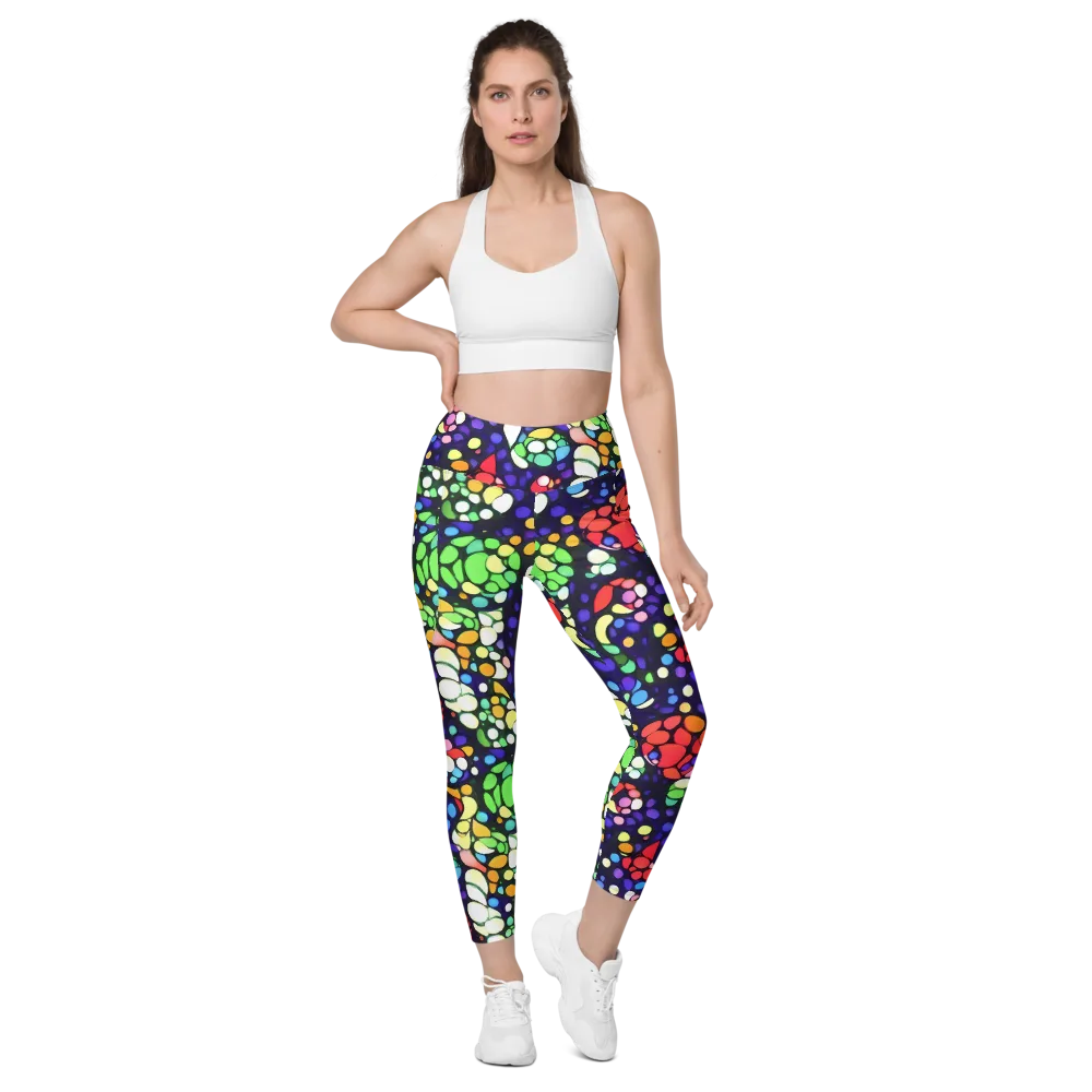 Bubble Fantasia on Leggings with Pockets — Front