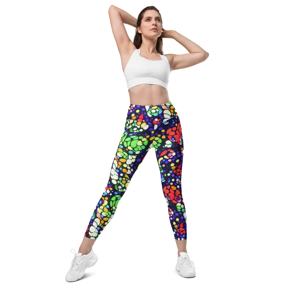 Bubble Fantasia on Leggings with Pockets — Front
