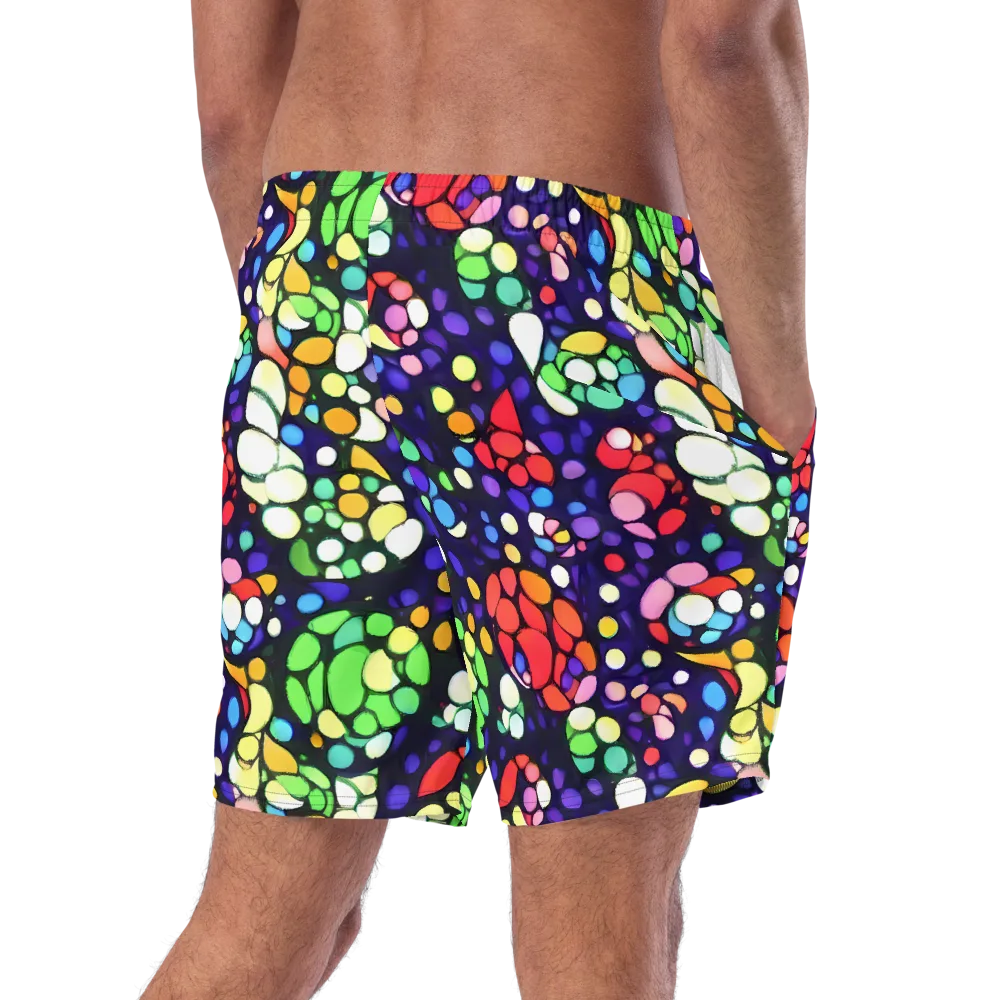 Bubble Fantasia on Swim Trunks — Right Back