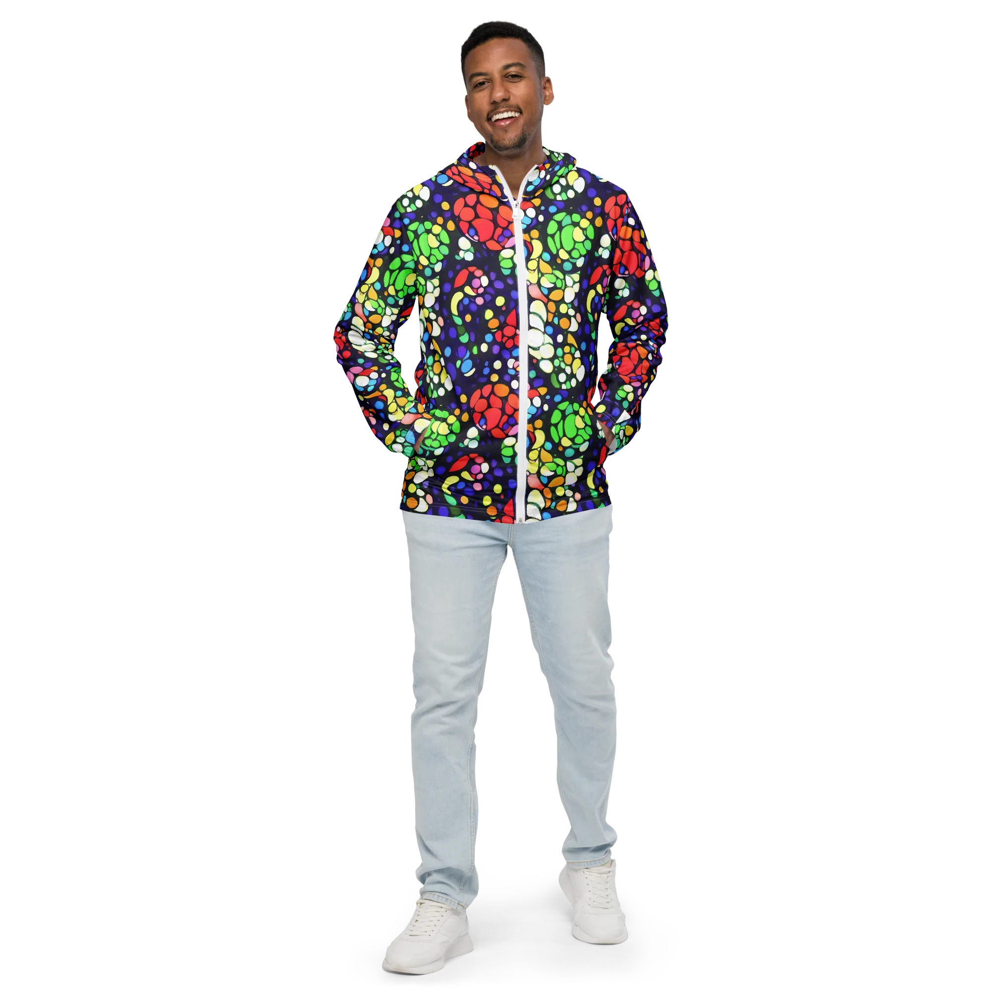 Bubble Fantasia on Men's Windbreaker — Front