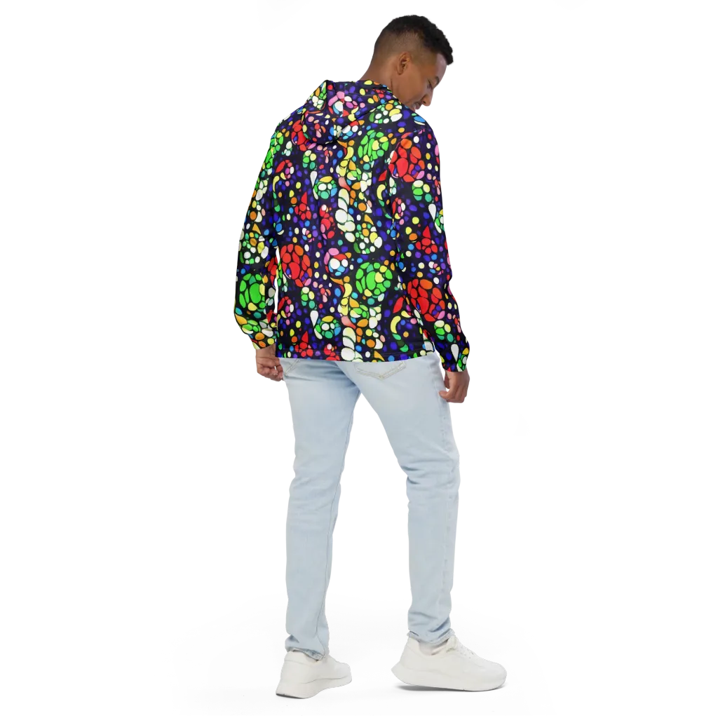 Bubble Fantasia on Men's Windbreaker — Back