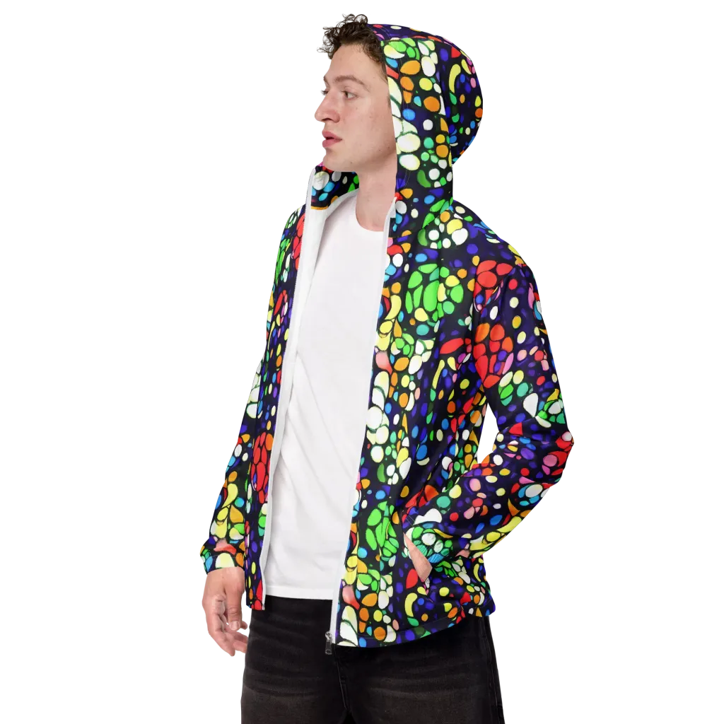 Bubble Fantasia on Men's Windbreaker — Left Front